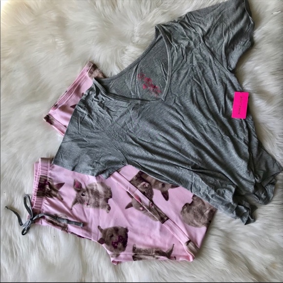 BETSEY JOHNSON | Bunny Print Pajama Set - Pink - Picture 2 of 8